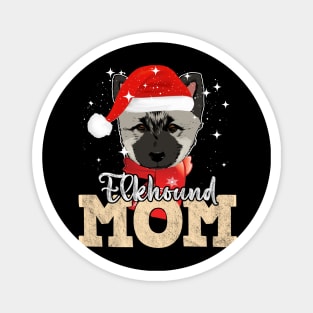 Norwegian Elkhound Mom Christmas Magnet